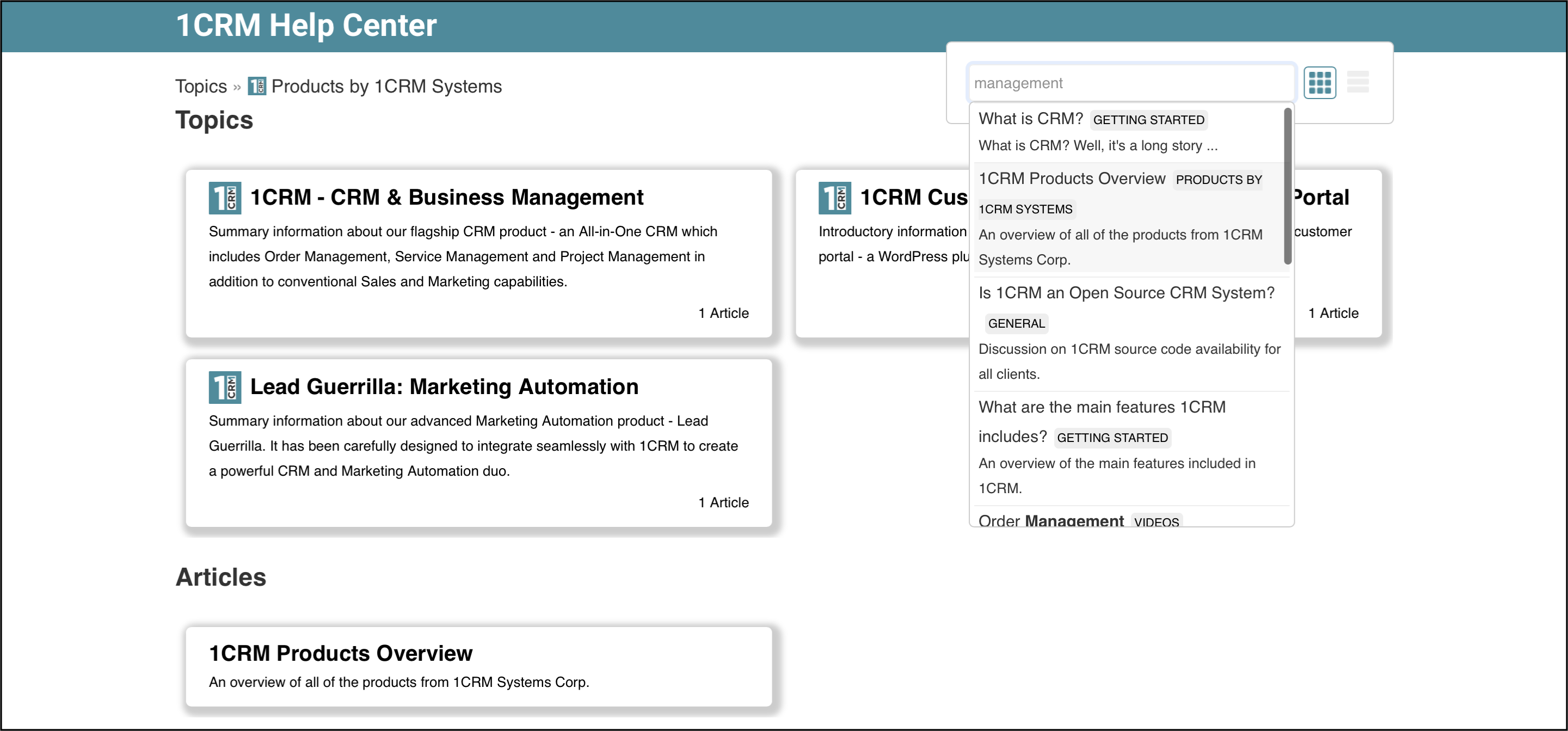 Knowledge Base Module Articles